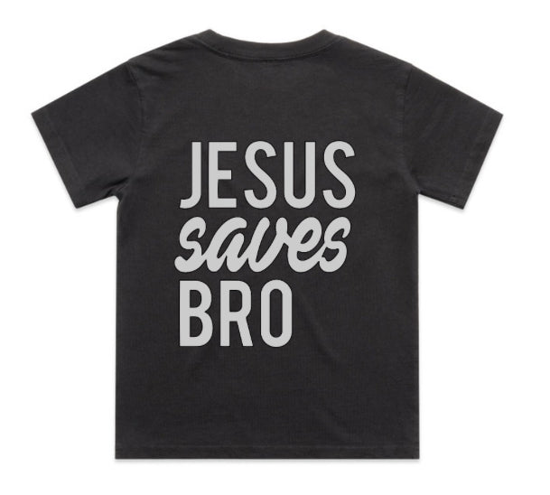 JESUS SAVES BRO YOUTH HEAVY TEE