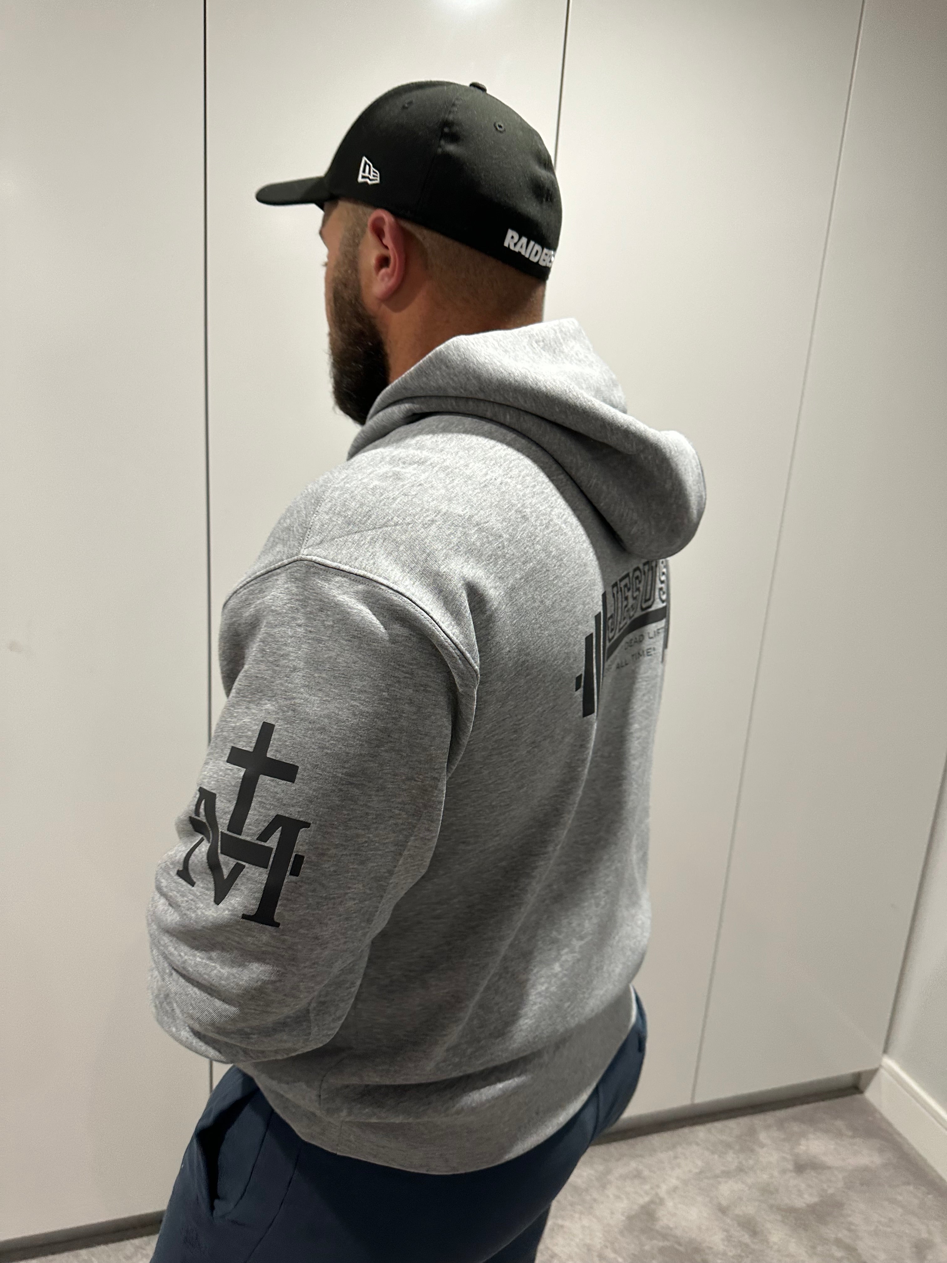 PREMIUM QUARTER ZIP HOOD JESUS-GREATEST DEAD LIFTER OF ALL TIME