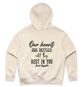 PREMIUM BOX HOOD SAINT AUGUSTINE-OUR HEARTS ARE RESTLESS