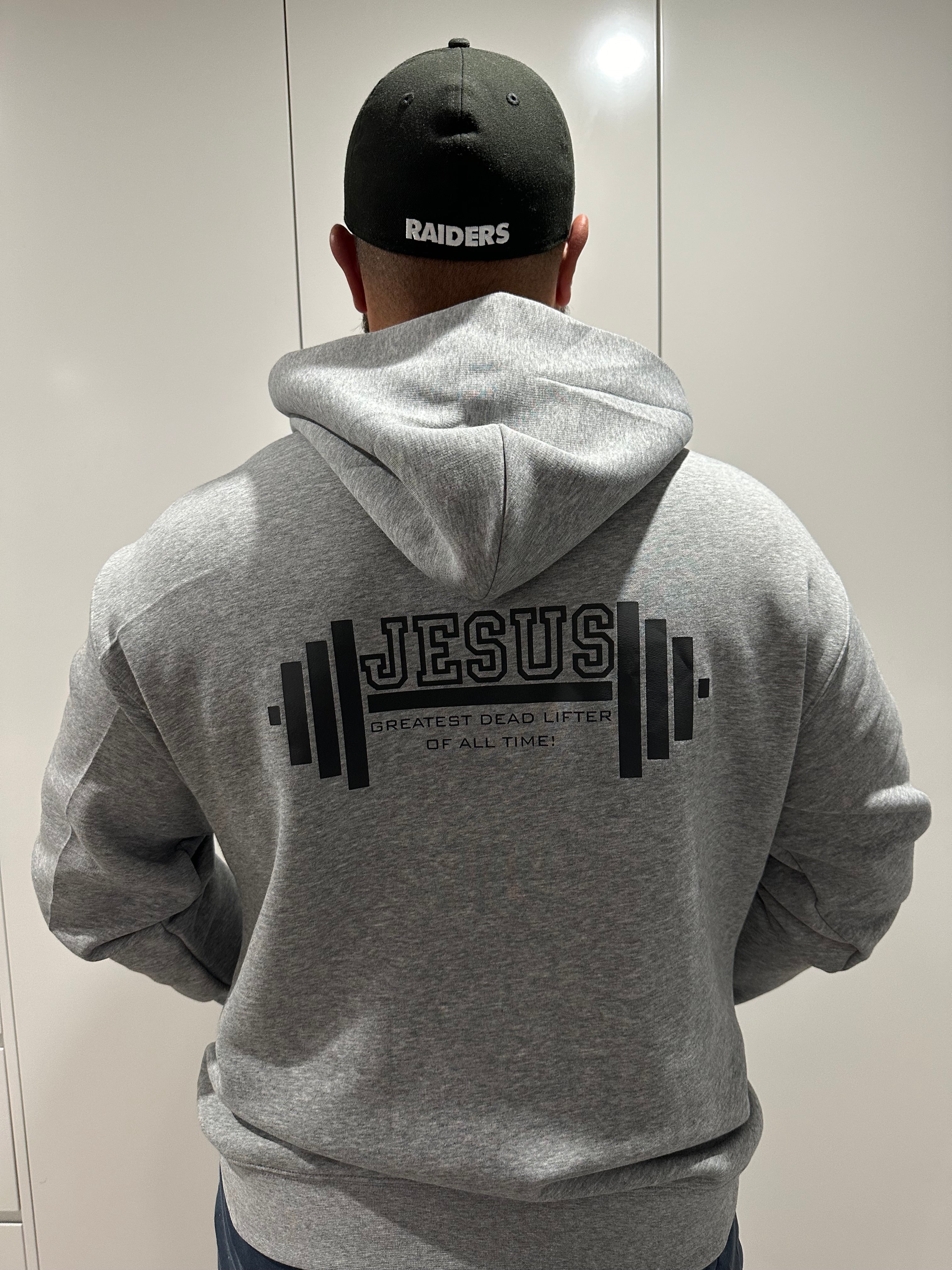 PREMIUM QUARTER ZIP HOOD JESUS-GREATEST DEAD LIFTER OF ALL TIME