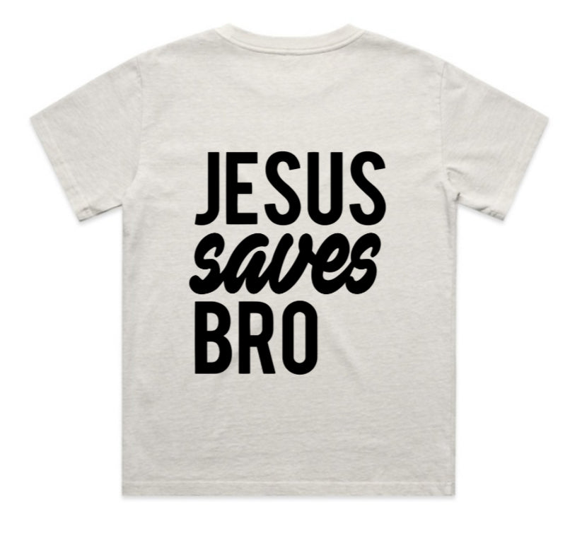 JESUS SAVES BRO YOUTH HEAVY TEE