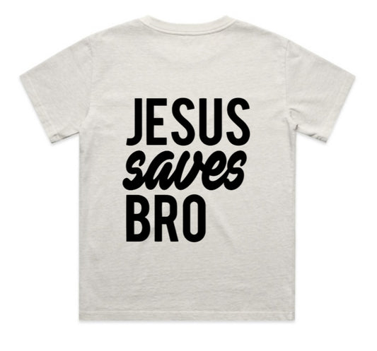 JESUS SAVES BRO YOUTH HEAVY TEE